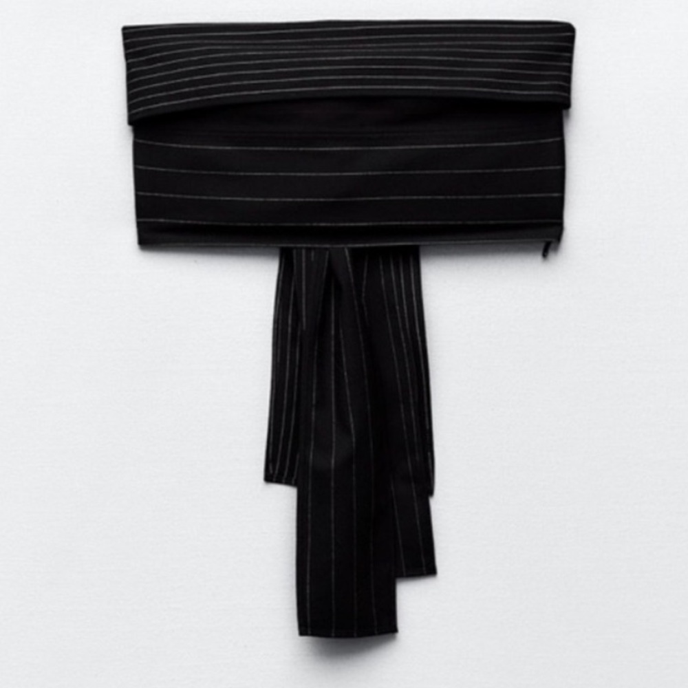 New ZARA STRAPLESS STRAIGHNECK MULTI POSITION CROP TOP - Picture 8 of 15